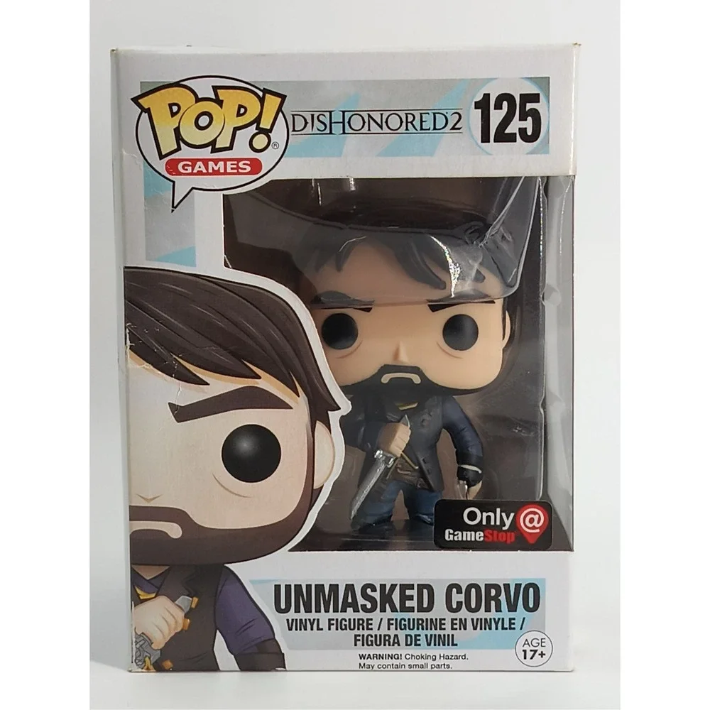 Funko Pop Games Unmasked Corvo 125 Dishonored 2 GameStop Exclusive Vaulted Boxed